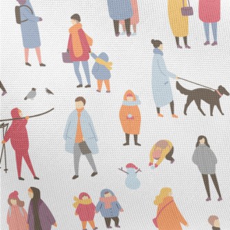 Autumn Colorful People Pongee