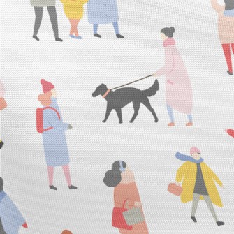 Various People In Autumn Pongee