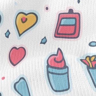 Love Heart And Girls Supplies  Stretch Jersey