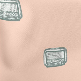 Small Hand-painted Retro Radio Lightweight Cotton Poplin