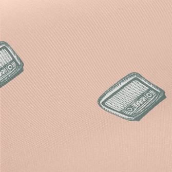 Small Hand-painted Retro Radio Midweight Cotton Poplin