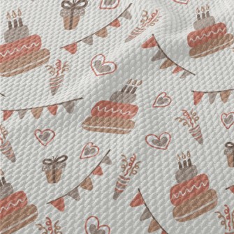 Graffiti Cake Heart Firecracke Birdseye Piqué