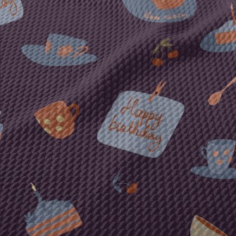 Birthday Cake Cup Cherry Birdseye Piqué