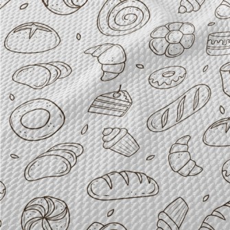 Simple Line Bread And Cake Birdseye Piqué