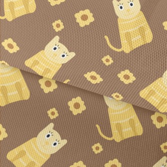 Cute Cat And Flowers Waterproof Oxford