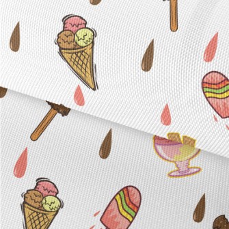 Hand Drawn Popsicles And Ice C Waterproof Oxford