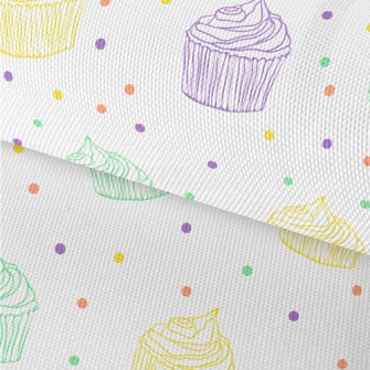 Colorful Line Cup Cake Waterproof Oxford