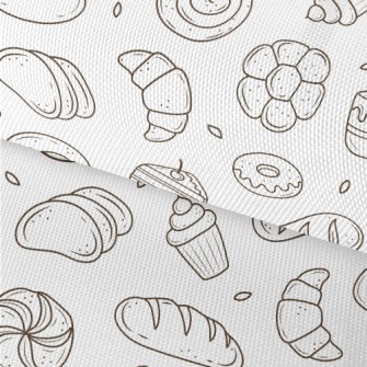 Simple Line Bread And Cake Waterproof Oxford