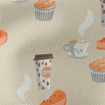 Hot Coffee Cake Pie Waterproof Canvas