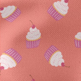 Pink Cherry Cream Cake Waterproof Canvas