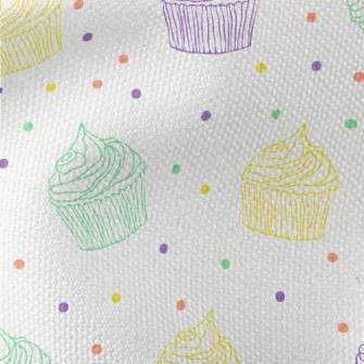 Colorful Line Cup Cake Waterproof Canvas