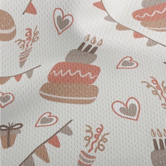 Graffiti Cake Heart Firecracke Athletic Mesh Flat Back