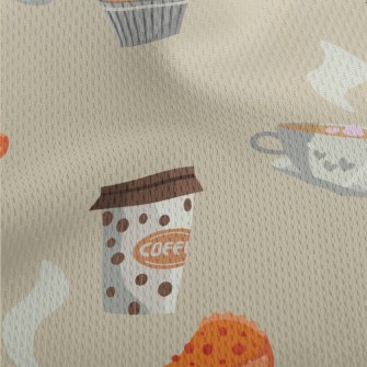 Hot Coffee Cake Pie Athletic Mesh Flat Back