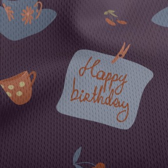 Birthday Cake Cup Cherry Athletic Mesh Flat Back