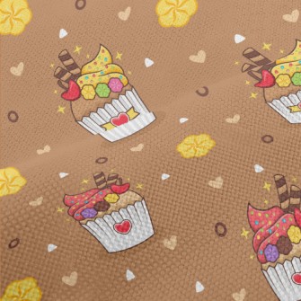 Delicate Cup Cakes And Flowers Performance Linen