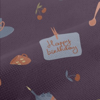 Birthday Cake Cup Cherry Performance Linen