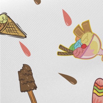 Hand Drawn Popsicles And Ice C Twill