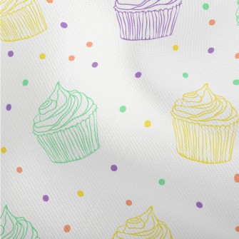 Colorful Line Cup Cake Dobby