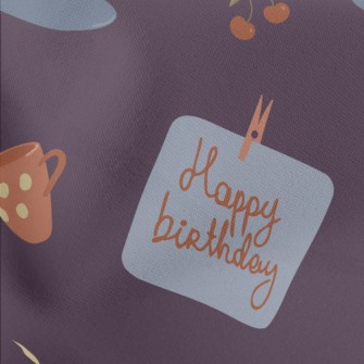 Birthday Cake Cup Cherry Stretch Ponte