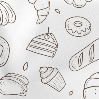 Simple Line Bread And Cake Stretch Ponte