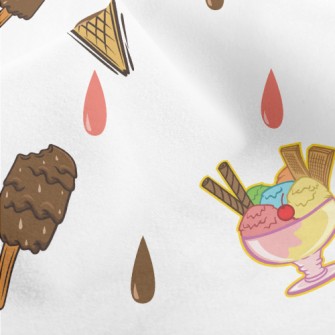 Hand Drawn Popsicles And Ice C Micro Fleece