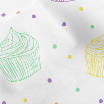 Colorful Line Cup Cake Micro Fleece