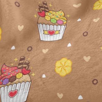 Delicate Cup Cakes And Flowers Minky