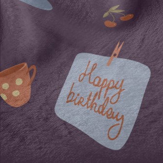 Birthday Cake Cup Cherry Minky