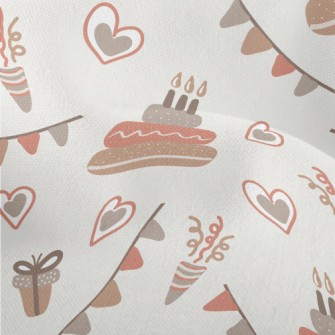 Graffiti Cake Heart Firecracke Lightweight Performance Linen