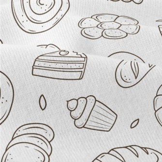 Simple Line Bread And Cake Modern Jersey