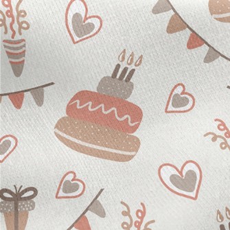 Graffiti Cake Heart Firecracke Jersey Backed Fleece