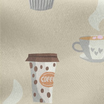 Hot Coffee Cake Pie Jersey Backed Fleece