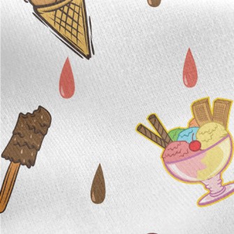 Hand Drawn Popsicles And Ice C Jersey Backed Fleece