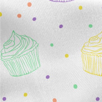 Colorful Line Cup Cake Jersey Backed Fleece