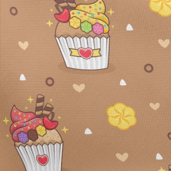 Delicate Cup Cakes And Flowers Pongee