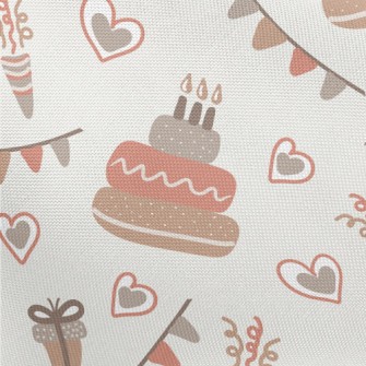 Graffiti Cake Heart Firecracke Pongee