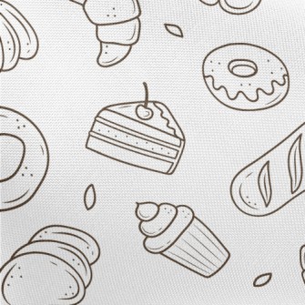 Simple Line Bread And Cake Pongee