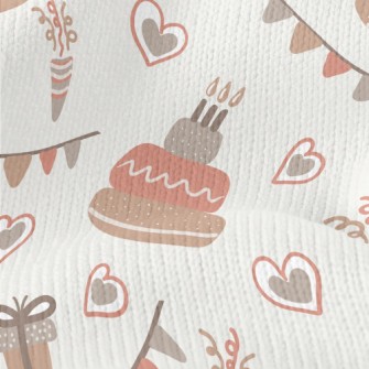 Graffiti Cake Heart Firecracke Stretch Jersey