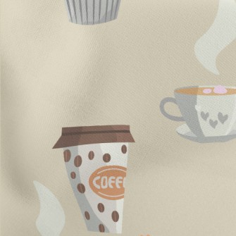 Hot Coffee Cake Pie Lightweight Cotton Poplin