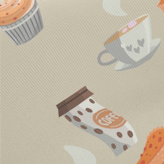 Hot Coffee Cake Pie Midweight Cotton Poplin