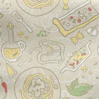 Italian Cuisine Jersey Backed Fleece