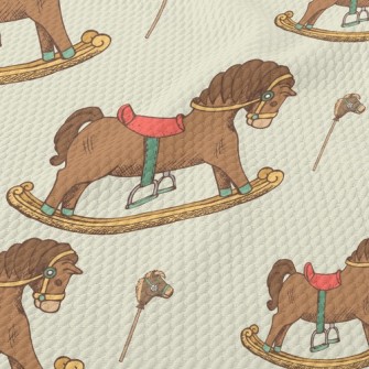 Wooden Rocking Horse Birdseye Piqué