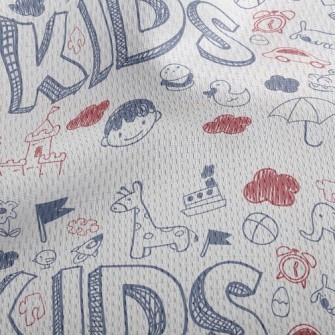 Fun Kid Doodles Athletic Mesh Flat Back