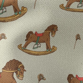 Wooden Rocking Horse Waterproof Canvas