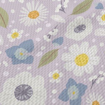 Soft Flower Garden Birdseye Piqué