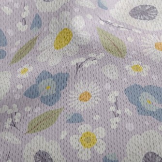 Soft Flower Garden Athletic Mesh Flat Back
