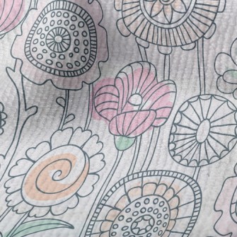 Childlike Line Flowers Terry