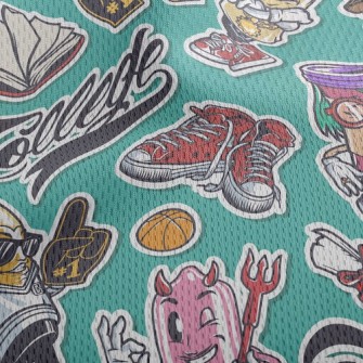 Funny Stationery Man Athletic Mesh Flat Back