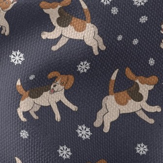 Chasing Snowflake Dogs Waterproof Canvas