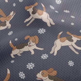 Chasing Snowflake Dogs Athletic Mesh Flat Back
